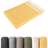 Bankdeken, 170 x 230 cm, mosterdgeel, knuffeldeken, pluizige deken voor bank, bankdeken, woondeken, bankdeken, deken