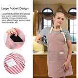 2 stuks kookschort, keukenschort voor dames, katoen, verstelbare schort met lange banden, kookschort met verstelbare nekriem voor koken, bakken, huishoudelijk werk, voor dames en heren, blauw, 72cm*68cm