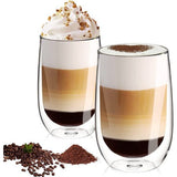 2 stuks 480 ml latte macchiato glazen dubbelwandige glazen cappuccino kopjes koffie glazen theeglas beker thermoglazen ijskoffie glazen