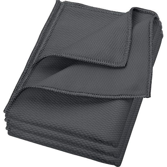 Raamdoek streepvrij, premium microvezel glasdoek (3 stuks, 60 x 40 cm, antraciet/donkergrijs) glazen poetsdoeken autodoek voor binnen en buiten