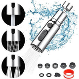 Tap Aerator, 3 Modes Kitchen Bathroom Tap Bubbler Filter with 2 (M22 and F24) Adapters, 360 Degree Swivel Multifunctional Water Saving for Kitchen/Bathroom Tap (Silver)