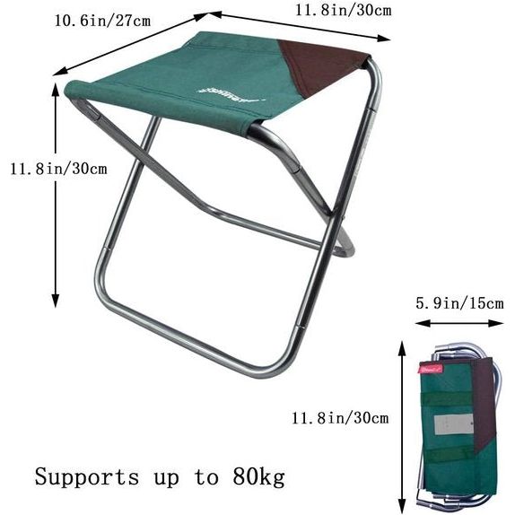 Kleine draagbare klapkruk, mini outdoor camping klapstoelen, inklapbare campingkruk, lichtgewicht voor kamperen, vissen, picknicks, reizen en wandelen