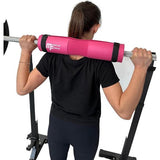 Nekkussen met 2 lussen, halterkussen ter bescherming van nek en heupen tijdens squats en heupstoten bij fitnesstraining, halterkussen voor squat en heupstoten