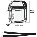 Statium goedgekeurde draagtas, transparante crossbody schoudertas met verstelbare riem voor werk, sport, games, concerten