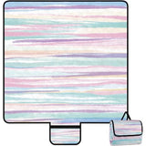 Waterdichte picknickdeken, 200 x 200 cm grote stranddeken, zandvrij met waterdichte onderkant, draagbare strandmat voor 4-6 personen, campingdeken met draaggreep voor park, tuin, strand, buiten