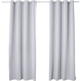 2 verduisteringsgordijnen, 2 stuks, zwaar, lichtdicht, met oogjes