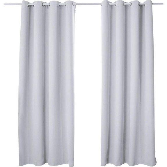 2 verduisteringsgordijnen, 2 stuks, zwaar, lichtdicht, met oogjes