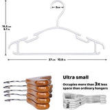 36 stuks kleerhangers kinderkleerhangers, set babykleerhangers van kunststof, opbergkast, kledinghangers, 27 cm, voor peuters en baby's, grijs