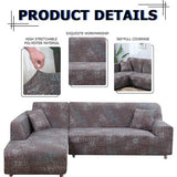 Bankhoes hoekbank L-vorm bankspreien Stretch bankhoes L-vorm rechts of links met twee kussenhoezen Wasbaar Universele bankhoes L-vorm bankhoes L-vorm (2-zits + 2-zits, grijs