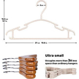 36 stuks kleerhangers kinderkleerhangerset, babykleerhangers hangers van kunststof, opbergkast, kledinghangers 27 cm, voor peuters en baby's, kaki