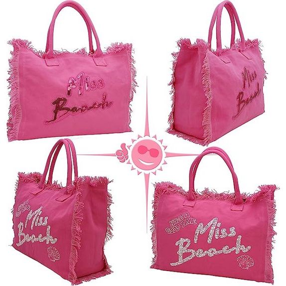 Badtas met ritssluiting - strandtas - 29 of 17 liter volume - picknick tas - shopper van canvas
