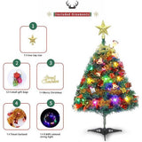 Kerstboom 60 cm, kunstkerstboom met ornamenten, kerstboom voor bureautafel kantoordecoratie (kerstboom)