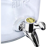 Retro drankdispenser 8 l glas limonade dispenser tapkraan fles met tapkraan glazen drinkglazen cocktail drinken