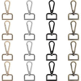 Verschillende metalen karabijnhaken, sleutelhangers, haken met D-ring (verpakking van 16 stuks), 26 mm breed, draaibare karabijnhaak, klein, karabijnhaak voor sieraden, handtassen,