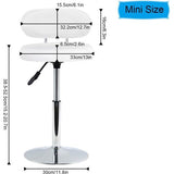 Kruk Vierkant PU lederen kruk in hoogte verstelbare draaistoel rolkruk voor garage medische spa salon kapper werkkruk met wielen klein (wit)