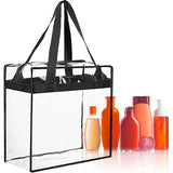 oorzichtige draagtas, transparante toilettas, waterdichte luiertas met ritssluiting en handvat, pvc, toilettas voor reizen, fitnessstudio, school, sportevenementen, zwart, mode