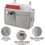 2 stuks, bedhangers, organizer, hangende opbergtas, waterdichte bedtassen voor afstandsbediening, bedhek, boek, tijdschrift, koptelefoon, kranten (zwart/beige)