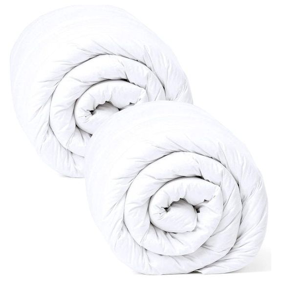 Dekbed, afmeting: 135 x 200 cm, doorgestikt winterdekbed, warm dekbed voor het hele jaar, hypoallergeen; geschikt voor mensen met allergieën, kleur: wit, 135 x 200 cm