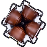 Koffiecapsulehouder, capsuledispenser voor 24 Dolce Gusto capsules, capsulestandaard voor het opbergen van koffiecapsules, koffiepadhouder, antislip basis, draaibaar, zwart