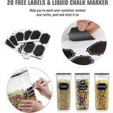 Vershouddozen, luchtdicht, voorraaddozen voor muesli en droge levensmiddelen, suiker, meel, snacks, bakaccessoires, lekvrij, met zwart afsluitdeksel, 2,5 l, 8 stuks