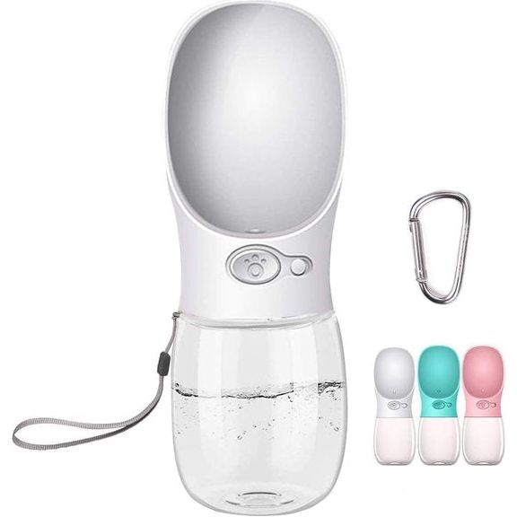 Hondenwaterfles voor honden onderweg, draagbare hondenwaterfles, 350 ml, BPA-vrije hondendrinkfles om mee te nemen, reisdrinkbak voor honden, klein, lekvrije waterdispenser, huisdier buiten, puur