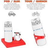 drinkfles, 600 ml, lekvrij, met één hand, veilige vergrendeling, vaatwasmachinebestendig, klapdeksel, draaggreep, gemakkelijk te reinigen, duurzaam en krasbestendig