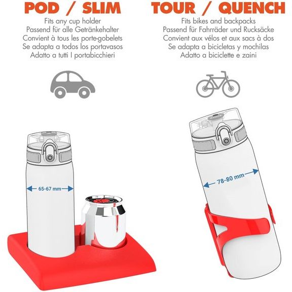 drinkfles, 600 ml, lekvrij, met één hand, veilige vergrendeling, vaatwasmachinebestendig, klapdeksel, draaggreep, gemakkelijk te reinigen, duurzaam en krasbestendig