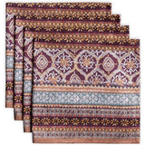 Fair Isle 100% kat, licht en comfortabel, 4-delige set, servetten, perfect voor familiediners, bruiloften, cocktails, keuken, thuis, oogstfeest, Kerstmis (45 cm x 45 cm)