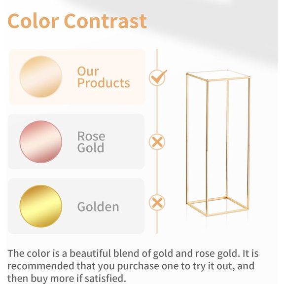 Set van 2 hoge gouden bruiloftsdecoraties, bloemenhouders voor bruiloften en evenementen