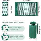 Acupressuurmat & kussenset, acupunctuurmat, spikes, yogamat voor massage, wellness, ontspanning en spanningen, ontspanning, spieren, ontspanning na sport, herstel, met draagtas