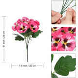 10 bundels kunstbloemen zoals echte balkon kunstbloemen buiten UV-bestendig weerbestendige kunstmatige balkonplanten balkonbloemen voor thuis vensterbank bruiloft decor (roze rood)