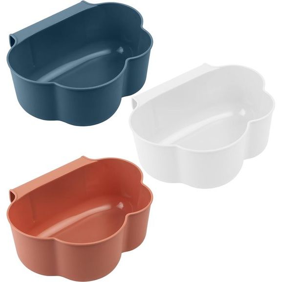 Opvangbak voor keukenafval, verpakking van 3 afvalbakken, hangende commode-organizer voor keukenkastdeur voor het ophangen van huishoudelijk afval