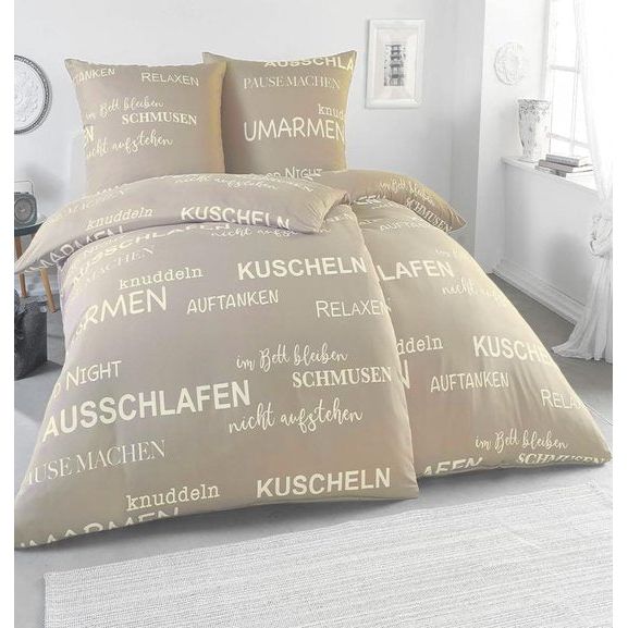 4-delige beddengoedset 135 x 200 cm, beddengoedset met 2 dekbedovertrekken 135 x 200 cm en kussenslopen 80 x 80 cm, Oeko-Tex gecertificeerd, geschikt voor mensen met een allergie (design 4, 2