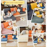 Bankovertrek, stretch bankovertrek, universeel, elastisch, antislip, hoes voor bankkussen, L-vormige chaise longue, meubelbescherming