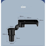 Autobekerhouder Uitbreidingsbakje Multifunctionele autobekerhouder Bevestigbaar bakje met 360° rotatie Afneembaar bakje Tafel Verstelbare basis