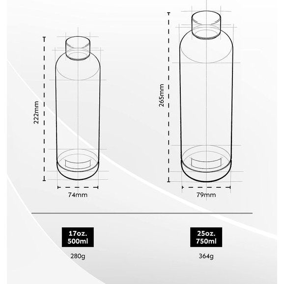 Drinkfles, roestvrij staal, 500 ml, lekvrije, geïsoleerde thermosfles, waterfles geschikt voor koolzuur, sportfles, waterfles, thermos, kantoor, gym, outdoor, het origineel