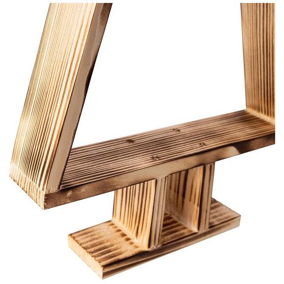 Wooden Christmas Tree | Height 45 cm | Flamed | Christmas Tree for DIY | Christmas Decoration for Table, Windowsill, Office Decoration Gift | Christmas Decoration