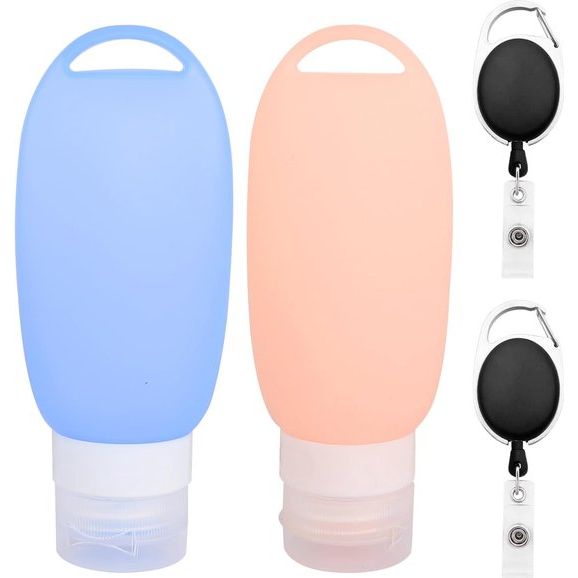 Set van 2 voedselbuizen voor het vullen van honden 90 ml hervulbare buizen voor honden met rekbare clips, natvoer siliconen reisflessen herbruikbare voedselbuis hond voor huisdieren buiten