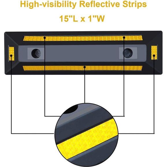 2-delige wielstopper oprijbeveiliging wielstop parkeerlimiet parkeerhulp voor parkeergarage carport parkeerplaats garage parking 55 x 15 cm