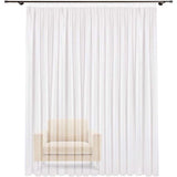 transparant gordijn in wit - B/H: 300 x 245 cm