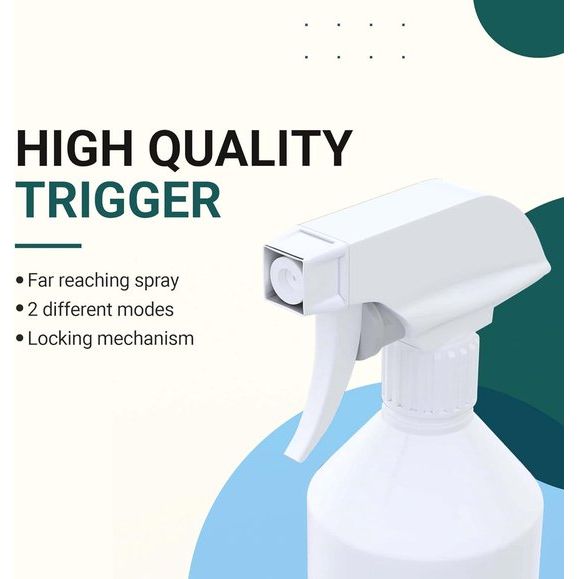 Set van 3 spuitflessen van gerecycled plastic voor meer duurzaamheid, premium pompspuitfles als plantenbevochtiger met fijne nevel, spuitfles, lege spuitfles, 3 x 250 ml