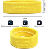 Hoofdband, 6-delig, zweetband voor mannen, vrouwen, elastische hoofdbanden voor training, ademend, vochtafvoerend en heldere kleuren