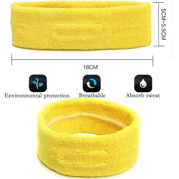 Hoofdband, 6-delig, zweetband voor mannen, vrouwen, elastische hoofdbanden voor training, ademend, vochtafvoerend en heldere kleuren