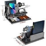 Cadeaus voor mannen, houten telefoondockingstation, horloges, portemonnees, nachtkastorganizer, cadeau, echtgenoot, cadeau voor hem, vader, broer, Kerstmis, jubileum, verjaardagscadeau voor mannen,