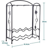 Weinregal aus schwarzem Metall, Aufbewahrung für Ihre Lieblingsweine,Flaschenregal für 8 Flaschen,Perfekt für die Hausbar und Familientreffen