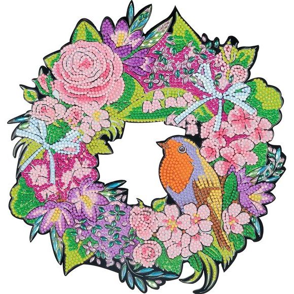 Diamond Painting gecombineerd met een tafelkrans