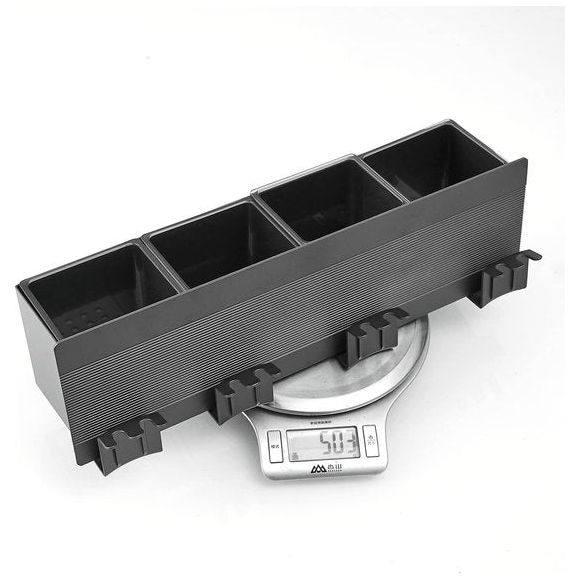 Tandenborstelhouder voor badkamer Zwarte kamer Aluminium 4 sleuven Tandenborstelhouder Hoekopbergdoos Geen boren Automatische installatie - Zelfklevend