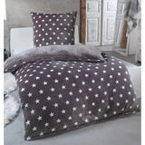 Warm Winter Püsch Star omkeerbaar beddengoed Nicky-Teddy 'Cashmere Touch' Coral Fleece in vele kleuren en maten, kleur: grijs, maat: 155 x 220 cm.