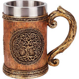 Noorse Viking TREE OF LIFE Becher 304 roestvrijstalen hars bierpul mok koffiekopje Reaper decoratie (Noorse Viking TREE OF LIFE)