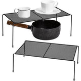 Organisatorplank voor keukenkast, 2 stuks opbergplank voor keukenkast, organisatorplank voor keukenkast met antislip rubberen voetjes